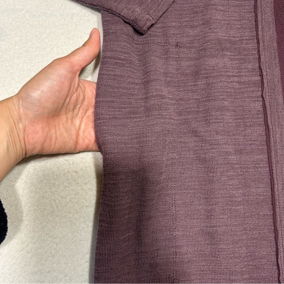 FREE PEOPLE FP BEACH Bicoastal Cardigan Sweater in Plum Size XS - Picture 5 of 9